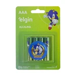 PILHA ALCALINA PALITO AAA 1.5V BLISTER COM 4 UNIDADES ELGIN