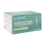 AGULHA PARA COLETA DE SANGUE A VÁCUO COM DISP 100UN UNIQMED (21G(25X0,8MM)) AGULHA PARA COLETA DE SANGUE A VÁCUO COM DISP 100UN UNIQMED (21G(25X0,8MM))