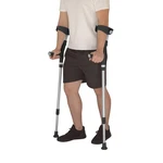 MULETA CANADENSE ORTOPÉDICA ARTICULADA O PAR 130KG MERCUR (PRETO)