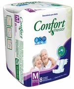 FRALDA ADULTO CONFORT MASTER (M-8-UNIDADES) FRALDA ADULTO CONFORT MASTER (M-8-UNIDADES)