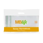 SACO PLÁSTICO COM FECHO TIPO ZIP MULTIUSO 100UN MBLIFE (7CMx10,5CM)