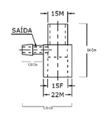 CONECTOR T-AIRES PP 15MX15FX22M PROTEC