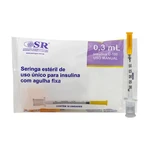 SERINGA DE INSULINA COM AGULHA FIXA INSULINA U-100 10UN SR