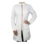 JALECO FEMININO LISBON BRANCO COM ZÍPER ROSÊ BIOSTILO (GG)