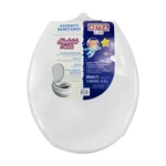 Assento sanitário almofadado com redutor infantil acoplado oval branca ASTRA