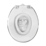 Assento sanitário almofadado com redutor infantil acoplado oval branca ASTRA