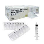 SERINGA HIPODÉRMICA SEM AGULHA LUER SLIP 100UN DESCARPACK