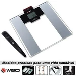 BALANÇA DIGITAL ULTRA SLIM W721 COM MED DE ALTURA 180KG WISO