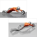 RODA DE EXERCÍCIO AMARELA LIVEUP SPORTS