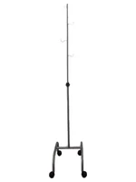 SUPORTE DE SORO VARIÁVEL1,64-2,37M INOX 4 RODÍZIOS