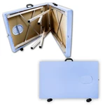 MACA PORTÁTIL DIVÃ MALA DOBRAVEL COM ORIFICIO 150KG EMALUM (AZUL-CLARO)