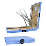 MACA PORTÁTIL DIVÃ MALA DOBRAVEL COM ORIFICIO 150KG EMALUM (AZUL-CLARO)