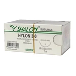 FIO SUTURA NYLON PRETO CIRURGIA VASCULAR CX C/24UN SHALON (3-0-75CM-AG2X1/2CIR.QUA3.0) FIO SUTURA NYLON PRETO CIRURGIA VASCULAR CX C/24UN SHALON (3-0-75CM-AG2X1/2CIR.QUA3.0)