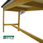 DIVÃ MACA MESA CLÍNICA MADEIRA COM ORIFÍCIO COURVIM 150KG (PRETO)