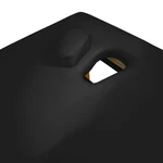DIVÃ MACA MESA CLÍNICA MADEIRA COM ORIFÍCIO COURVIM 150KG (PRETO)