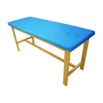 DIVÃ MACA MESA CLÍNICA MADEIRA COM ORIFÍCIO COURVIM 150KG (AZUL-CÉU)