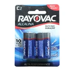 PILHA RAYOVAC ALCALINA C (MÉDIA) C/2 UNIDADES