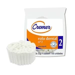 ROLO DENTAL 2 100% ALGODÃO 32GR C/ 100 UN CREMER