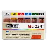 GUTTA PERCHA POINTS SORTIDOS DIADENTE P63 0.029 C/120 UN (45-50-55-60-70-80)