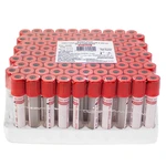 TUBO COLETA SANGUE VÁCUO C/100 UN LABOR IMPORT (4ML-SILICONIZADO-VERMELHO)