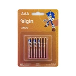 PILHA ZINCO PALITO AAA COM 4 UNIDADES  ELGIN