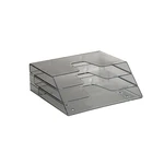 ORGANIZADOR DE ESCRITÓRIO TRIPLO HORIZONTAL COR FUMÊ ACRIMET