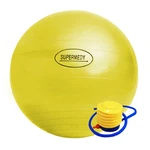 BOLA SUÍÇA PARA GINÁSTICA C/ BOMBA INFLÁVEL 250KG SUPERMEDY (45CM-AMARELA)
