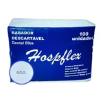 BABADOR ODONTOLÓGICO DESCARTÁVEL AZUL C/100UN HOSPFLEX