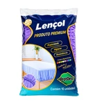 LENÇOL EM TNT COM ELÁSTICO LILÁS 210X90CM 10UN PROTDESC