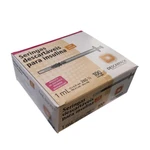 SERINGA SLIP PARA INSULINA AGULHA 13X0,45MM 100UN DESCARPACK.