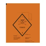 Saco de lixo hospitalar laranja tóxico AZEPLAST