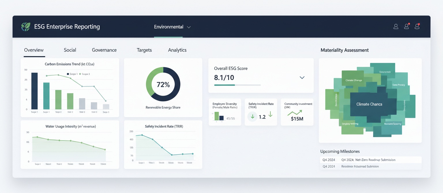 SustainIQ Platform Dashboard