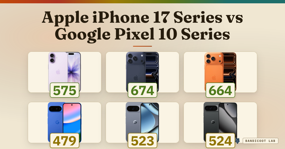 Apple iPhone 17 Series vs Google Pixel 10 Series