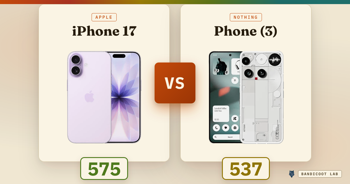 Apple iPhone 17 vs Nothing Phone (3)