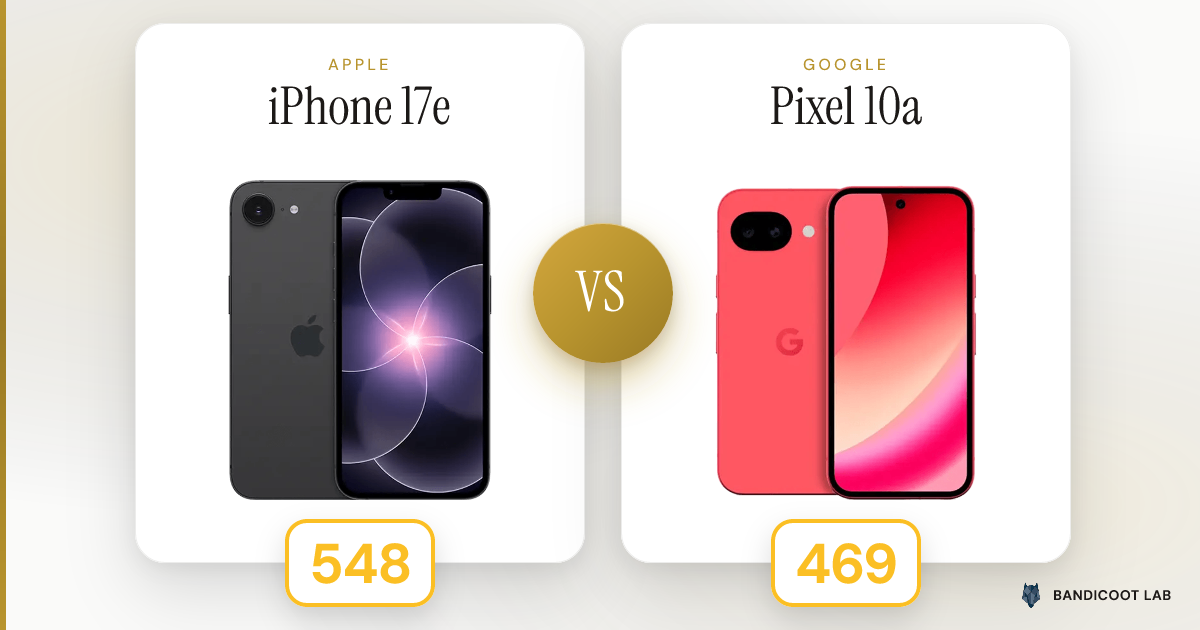 Apple iPhone 17e vs Google Pixel 10a