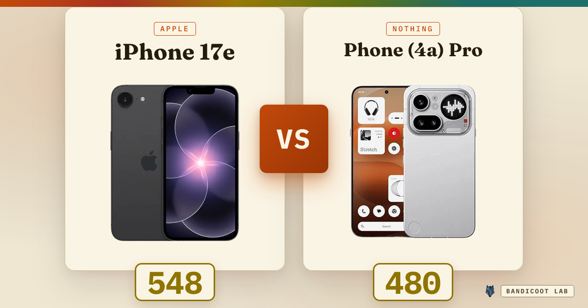 Apple iPhone 17e vs Nothing Phone (4a) Pro
