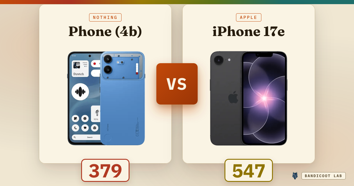 Nothing Phone (4b) vs Apple iPhone 17e