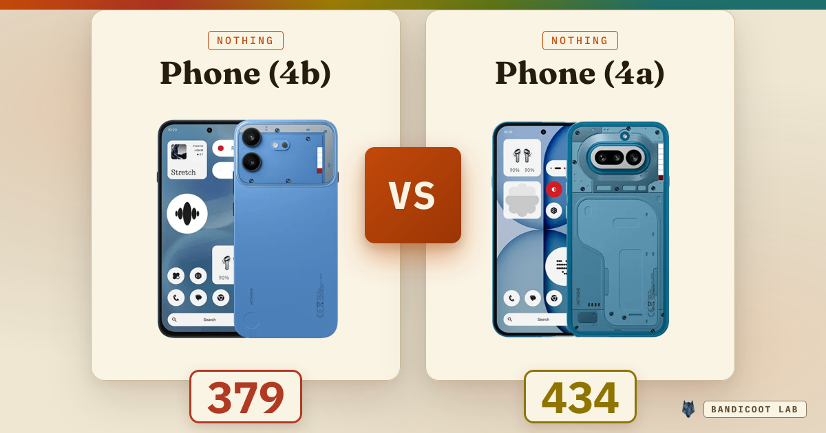 Nothing Phone (4b) vs Nothing Phone (4a)
