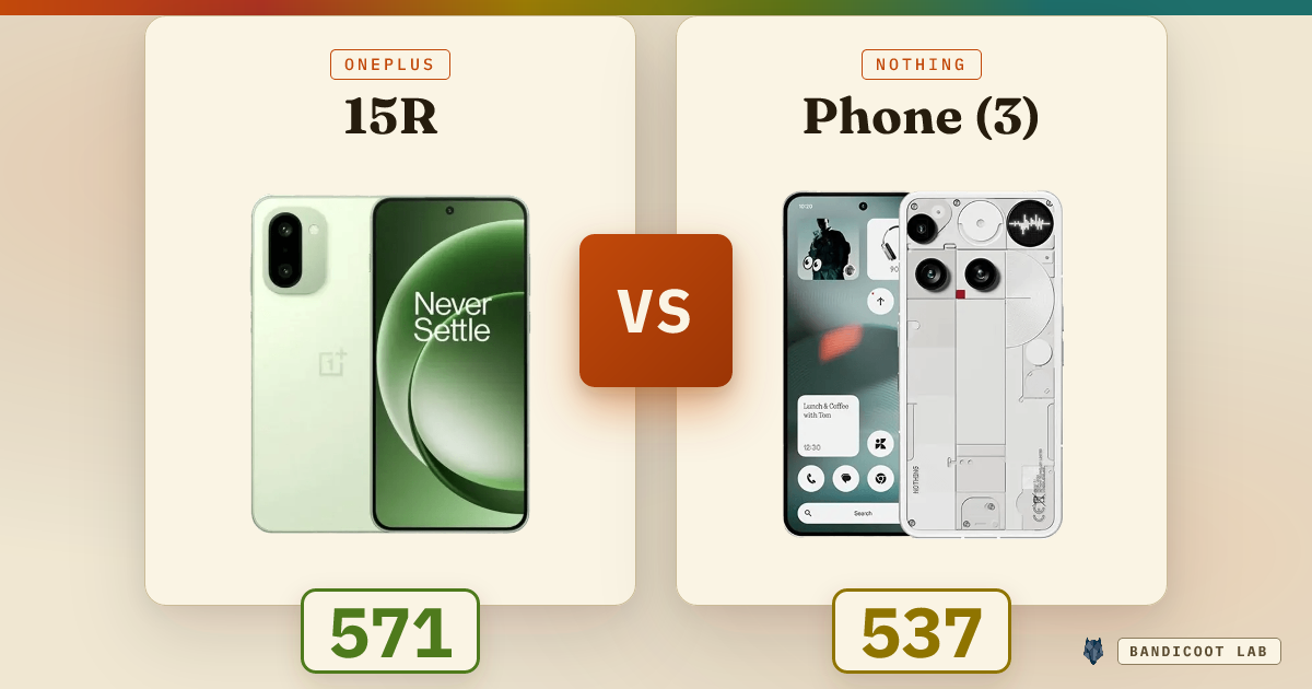 OnePlus 15R vs Nothing Phone (3)