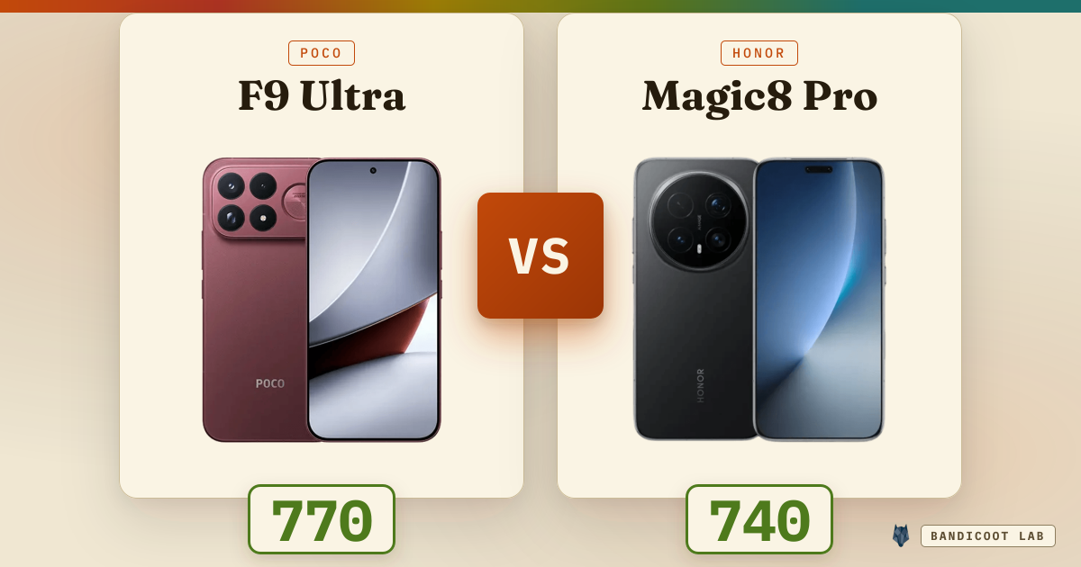 Poco F9 Ultra vs Honor Magic8 Pro