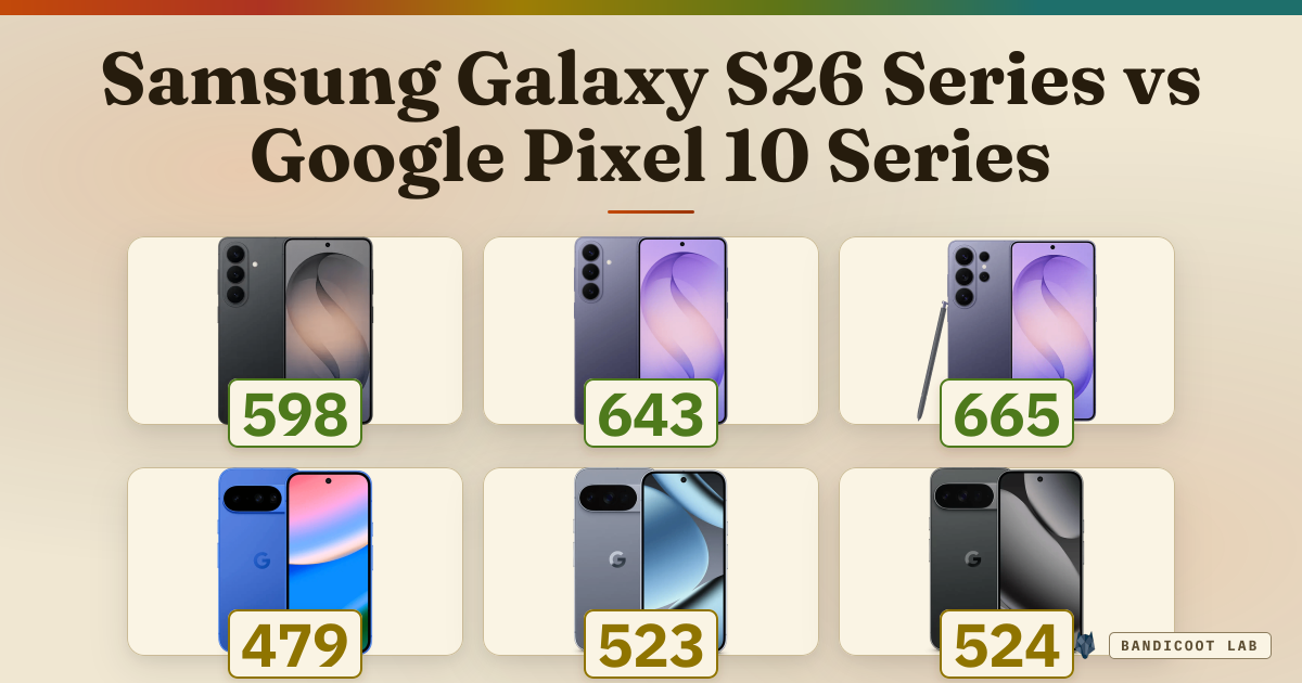 Samsung Galaxy S26 Series vs Google Pixel 10 Series