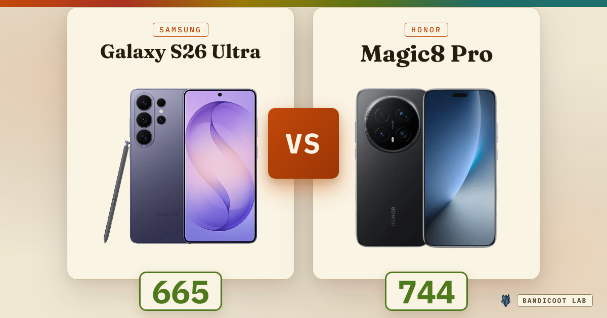 Samsung Galaxy S26 Ultra vs Honor Magic8 Pro