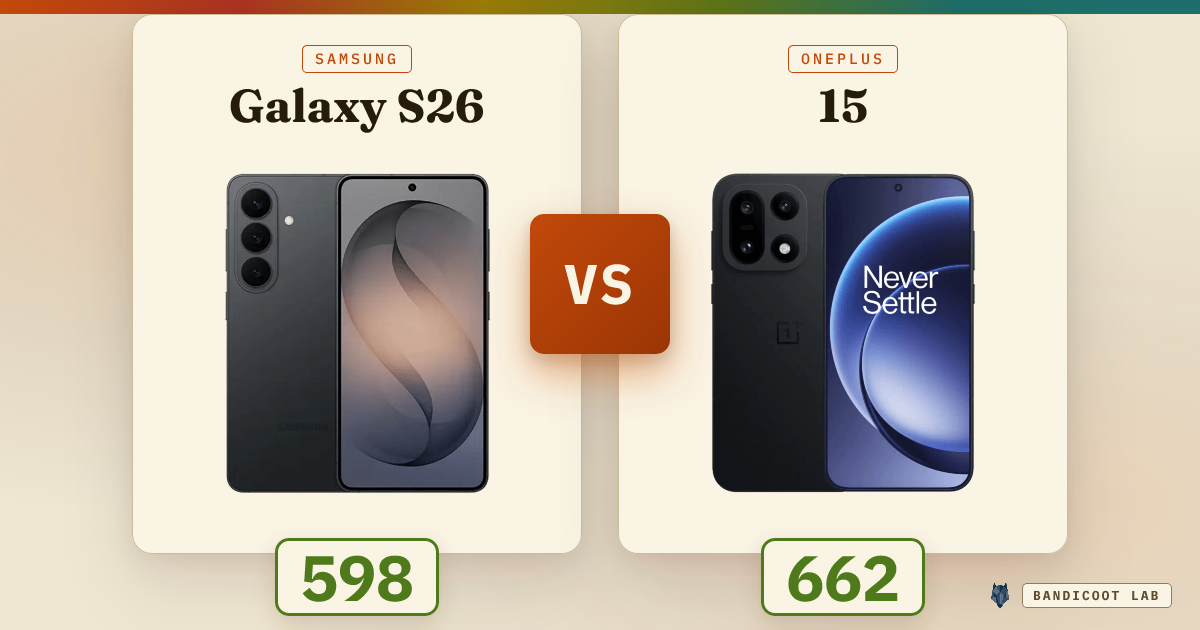 Samsung Galaxy S26 vs OnePlus 15