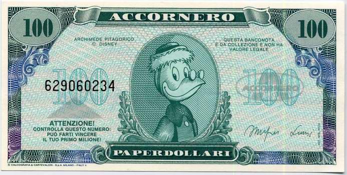 Coin 100 Fantasy-Accornero Disney Paperdollari Fantasy Issues undefined