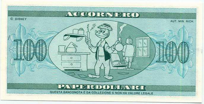 Coin 100 Fantasy-Accornero Disney Paperdollari Fantasy Issues undefined