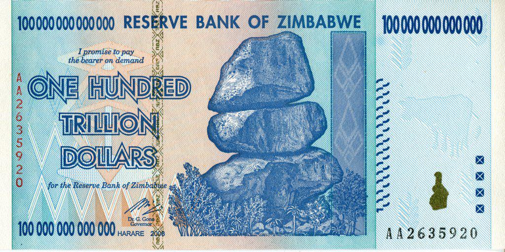 Coin 100000000000000 Dollars-2007-2008 Chiremba Rocks Issue Zimbabwe undefined