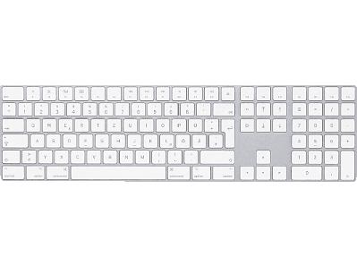 APPLE MQ052D/A Magic Keyboard mit Ziffernblock D, Tastatur, kabellos, Silber