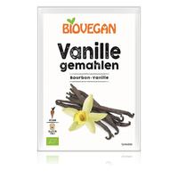 Biovegan Bio Bourbon-Vanille, hochwertige Vanille gemahlen aus Madagaskar, Vanillepulver mit vollem Aroma und fein-süßem Geschmack (1x 5g)