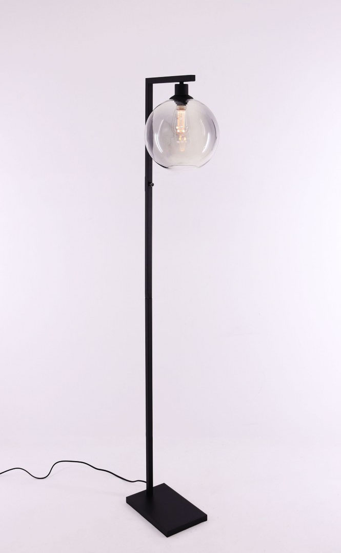 Vloerlamp Grey | getint glas Bol | 160cm 44047 en 43424 Vloerlamp Grey | getint glas Bol | 160cm 44047 en 43424