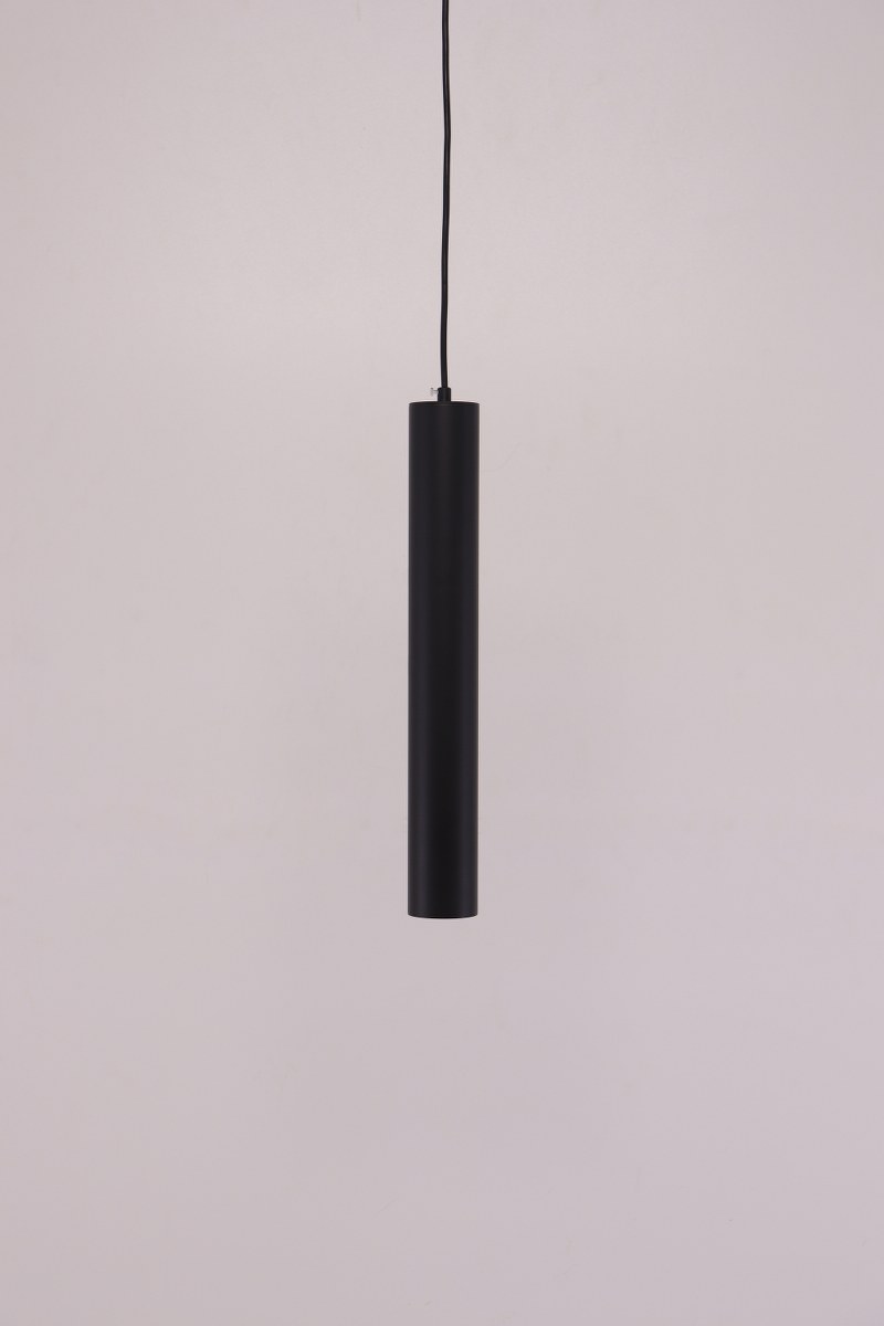 Hanglamp | mat zwart cilinder koker